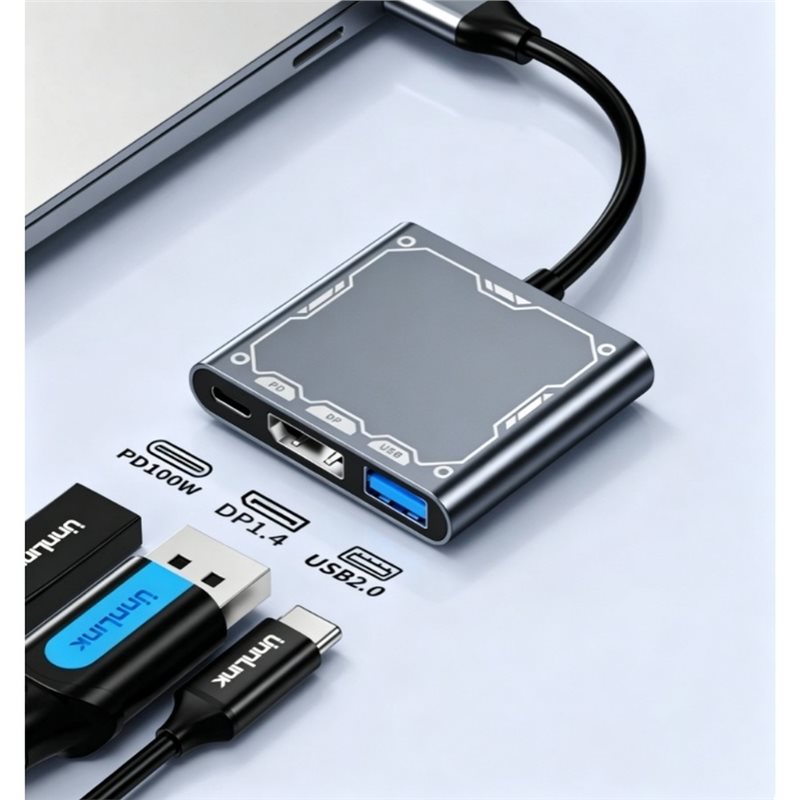 N93 BARU! Adaptor Dock Tipe C  - Usb C Dock With 100W Pd ulasan dan harga