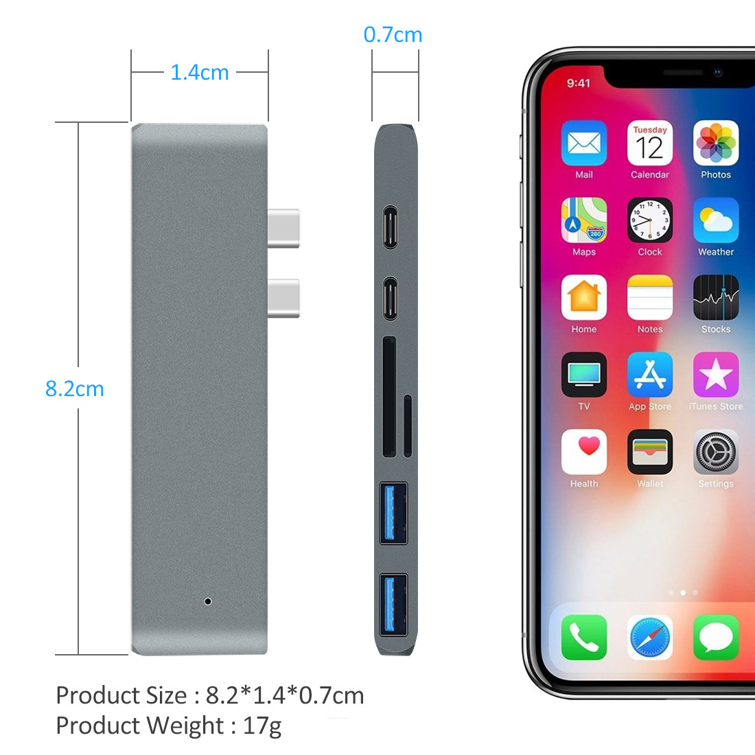 USB 3.1 Type-c Hub Ke Adaptor  - Usb C Hub Sd Card Reader 4K Hdmi ulasan dan harga