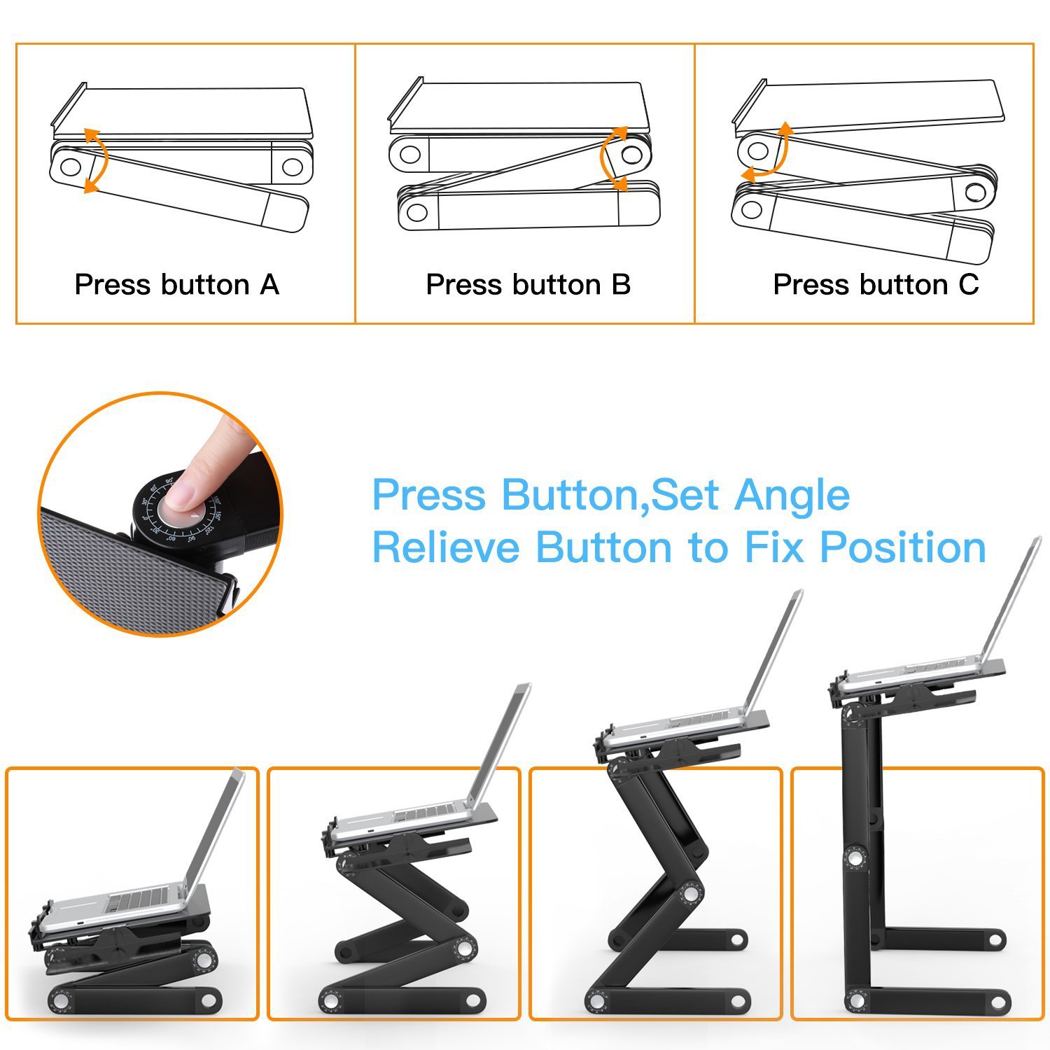 Meja Laptop Lipat dari Paduan  - Laptop Stand Dock Aluminum ulasan dan harga